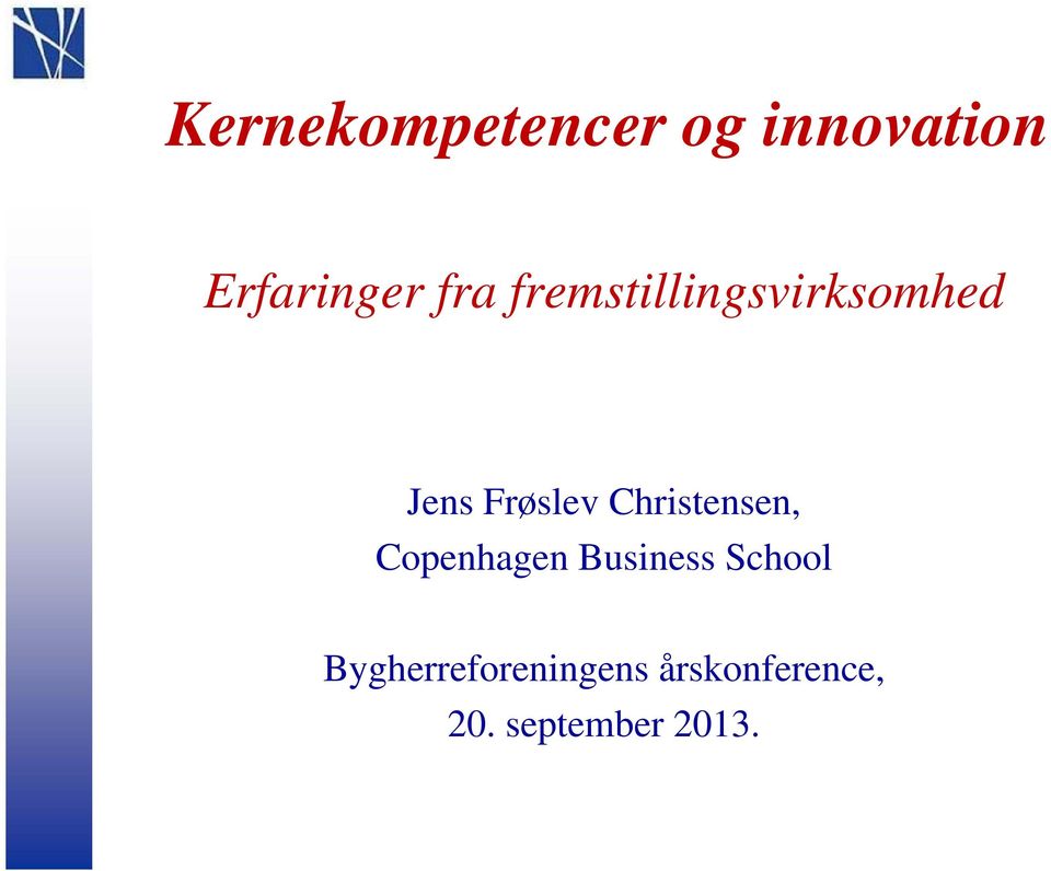 Christensen, Copenhagen Business School