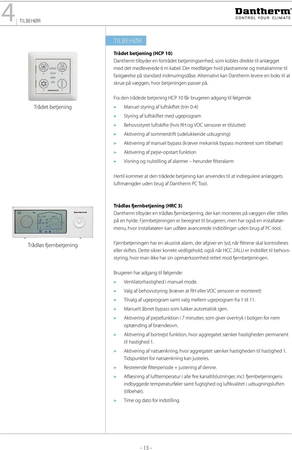 TEKNISK INFORMATION HCC 2ALU Boligventilation til montage over nedhængt  loft eller på væg - PDF Gratis download