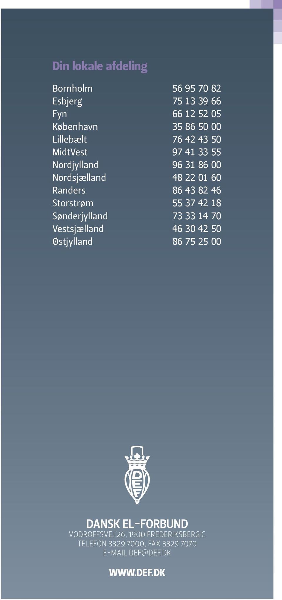 82 46 Storstrøm 55 37 42 18 Sønderjylland 73 33 14 70 Vestsjælland 46 30 42 50 Østjylland 86 75 25 00