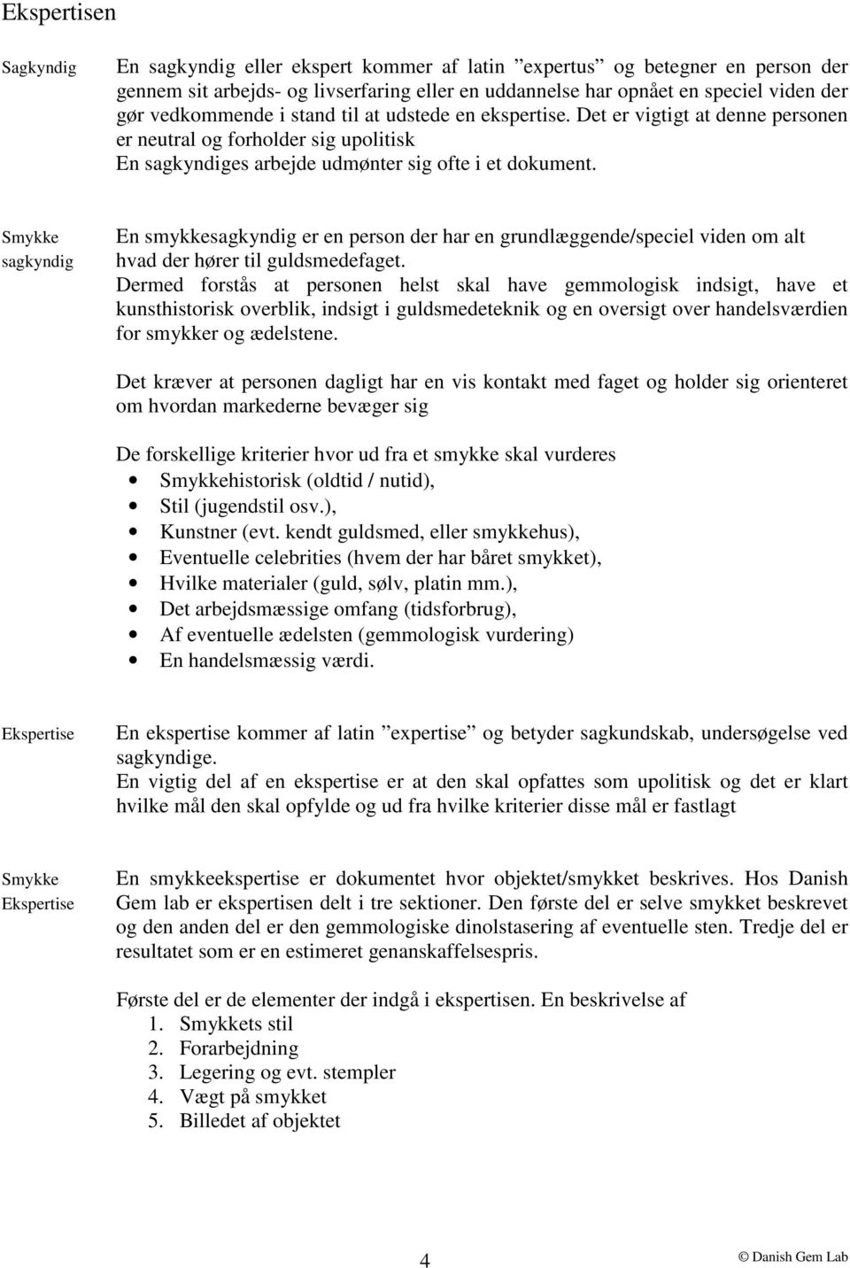 Smykkevurdering Ekspertise - PDF Free