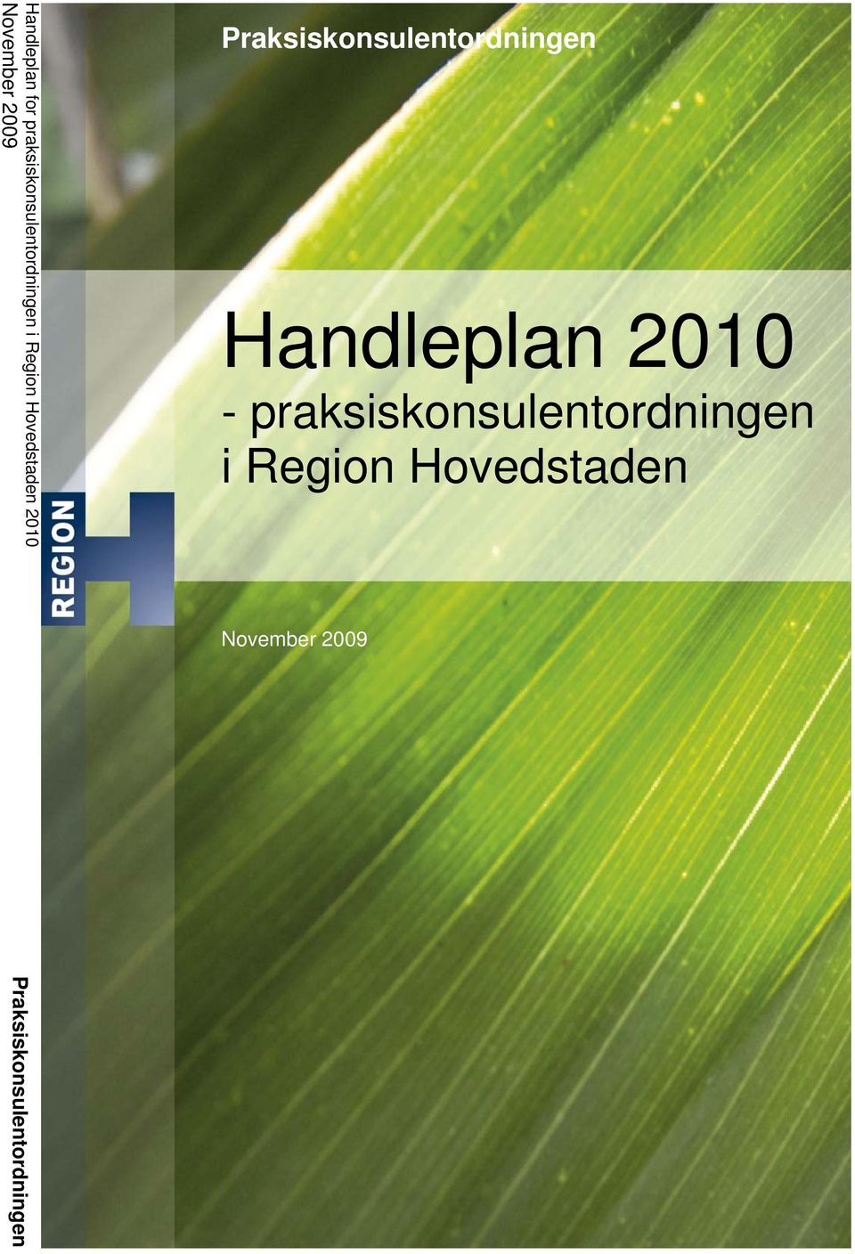 Praksiskonsulentordningen Handleplan 2010 -