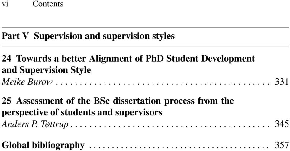.. 331 25 Assessment of the BSc dissertation process from the perspective