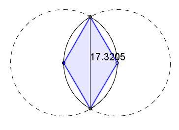 Opgavenummer 5.6 Den længste diagonal er 17,3205 se tegning Måler i geometriprogram. 3 point Beregner med Pythagoras sætning Jeg bruger Pythagoras. Bruger trigonometri. WordMat.