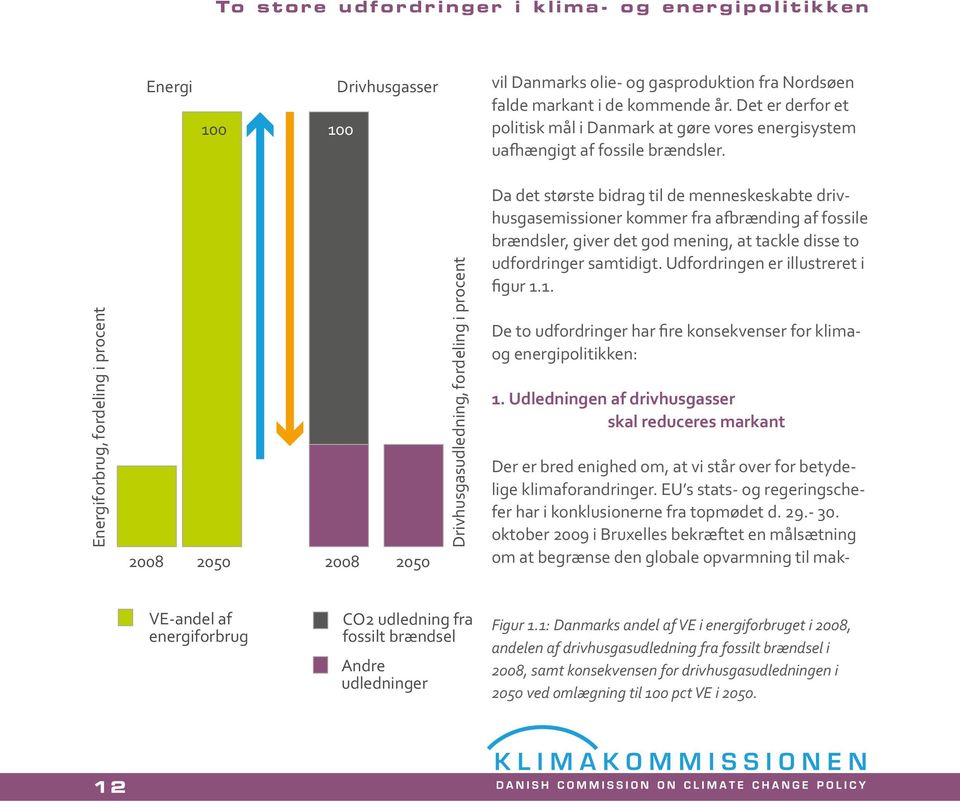 Grøn energi. vejen mod et dansk energisystem uden fossile brændsler.  Sammenfatning af Klimakommissionens overvejelser, resultater og  anbefalinger - PDF Free Download