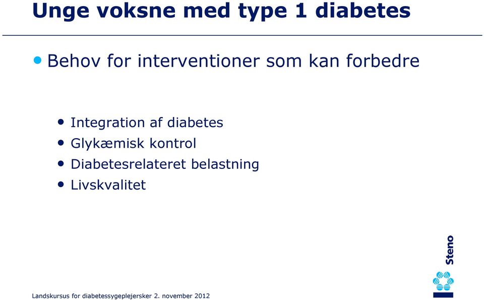 Integration af diabetes Glykæmisk