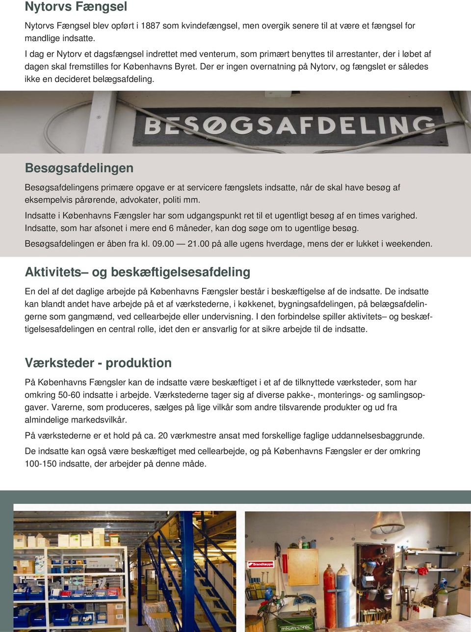 Københavns Fængsler. Én arbejdsplads mange opgaver - PDF Gratis download