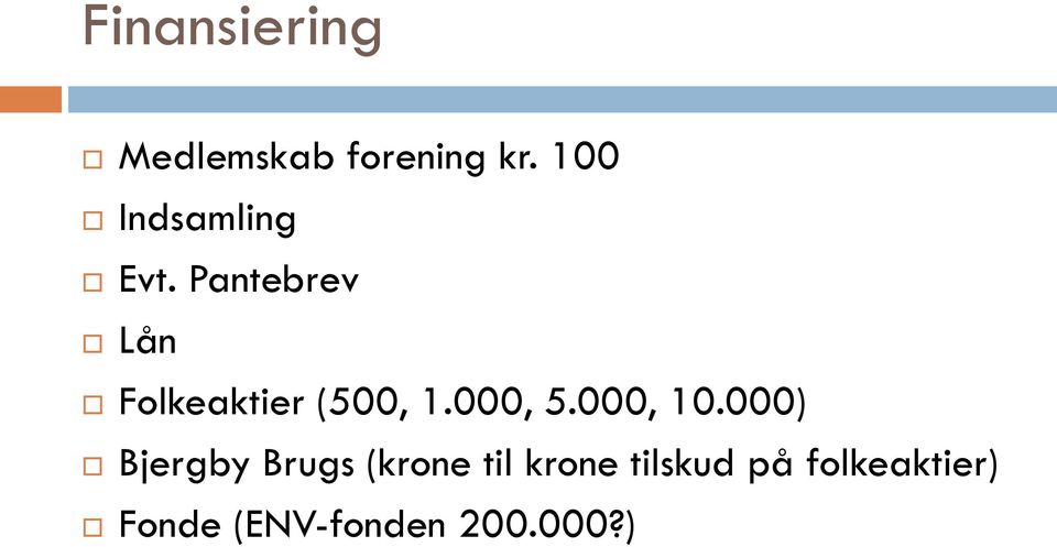 Pantebrev Lån Folkeaktier (500, 1.000, 5.000, 10.
