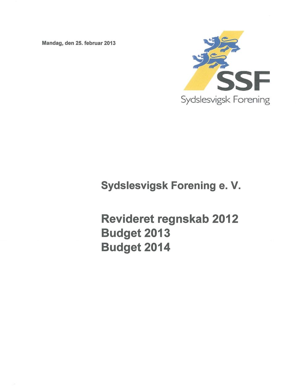 Forening Sydslesvigsk Forening e.