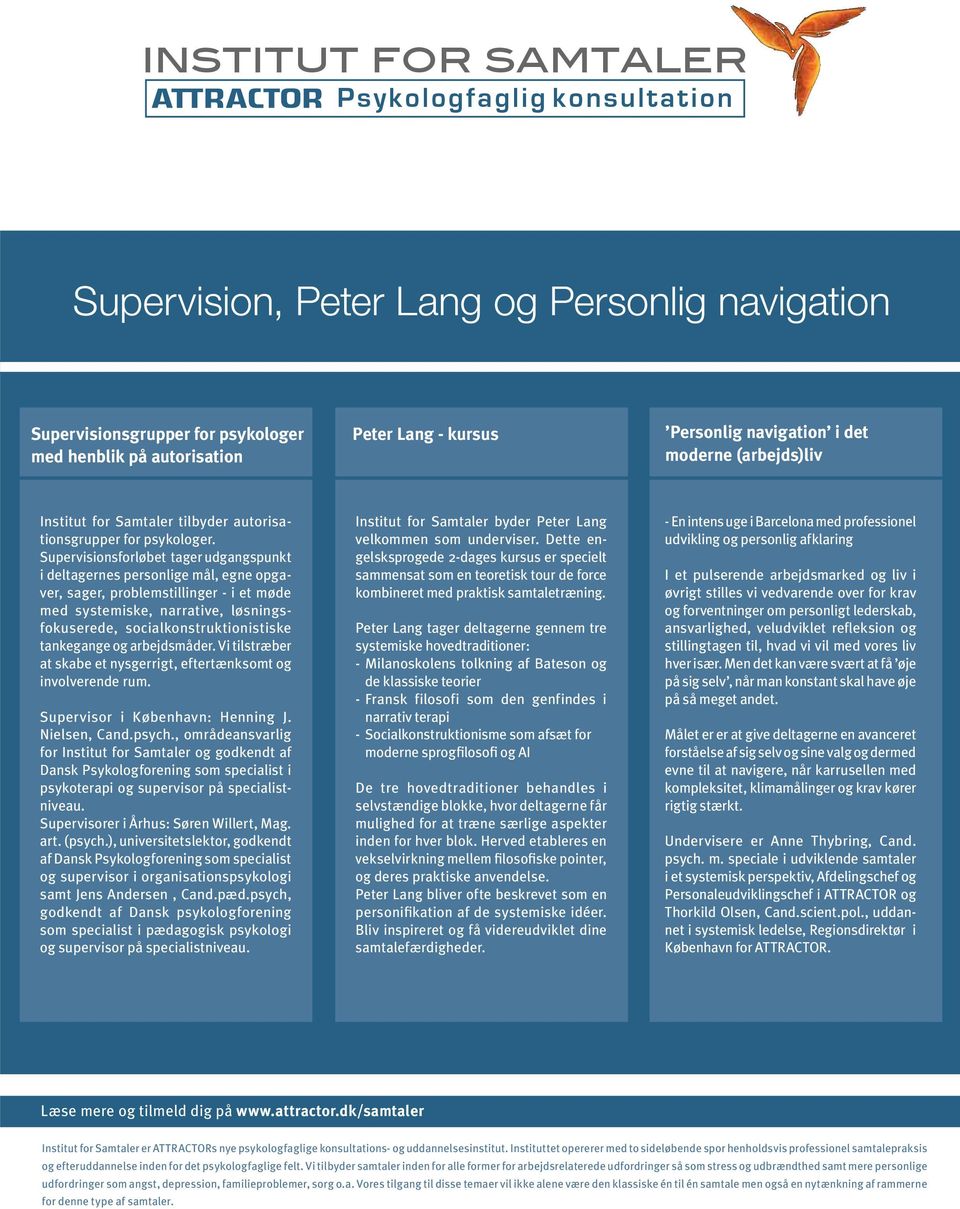 Supervision, Peter Lang og