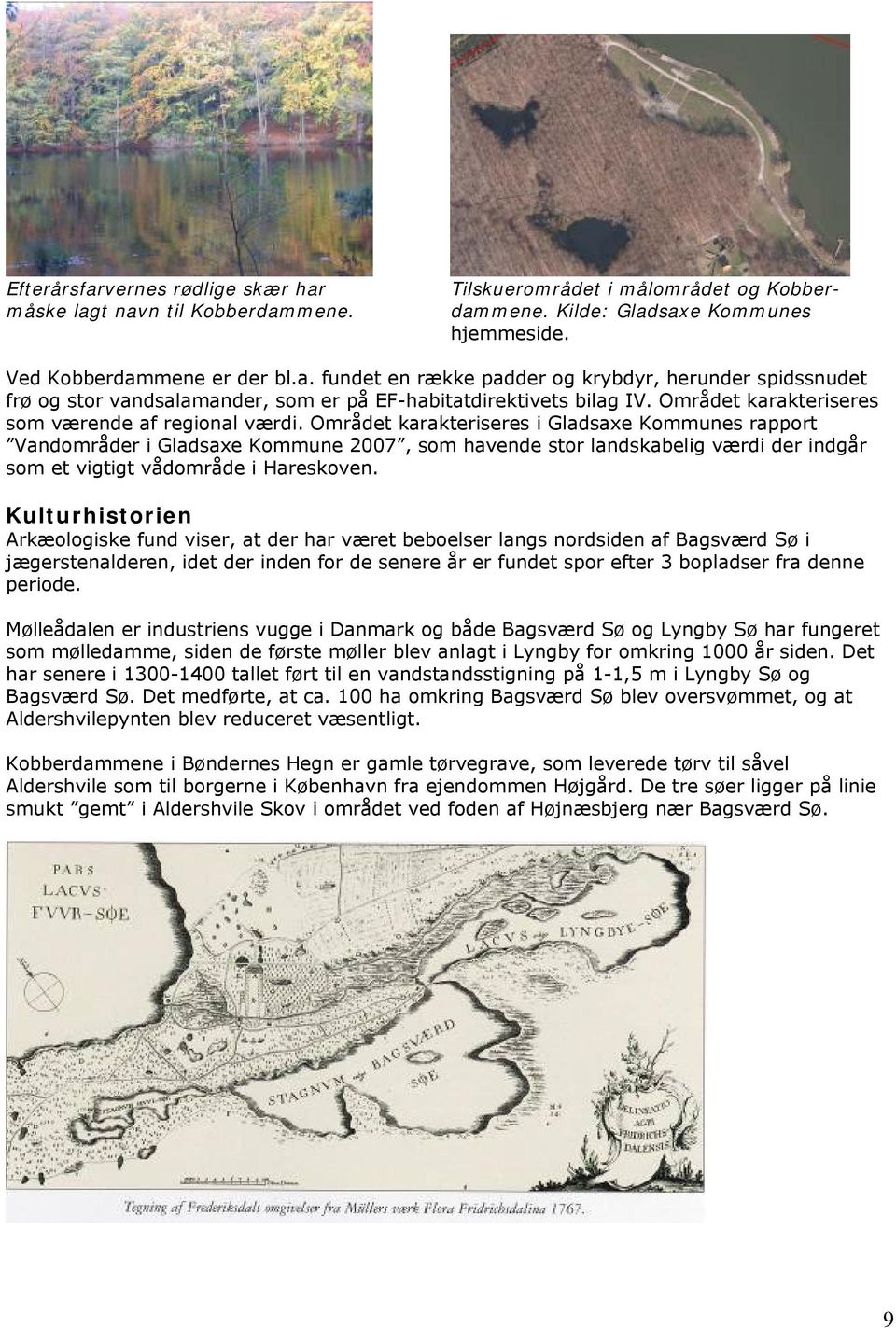 Området karakteriseres i Gladsaxe Kommunes rapport Vandområder i Gladsaxe Kommune 2007, som havende stor landskabelig værdi der indgår som et vigtigt vådområde i Hareskoven.
