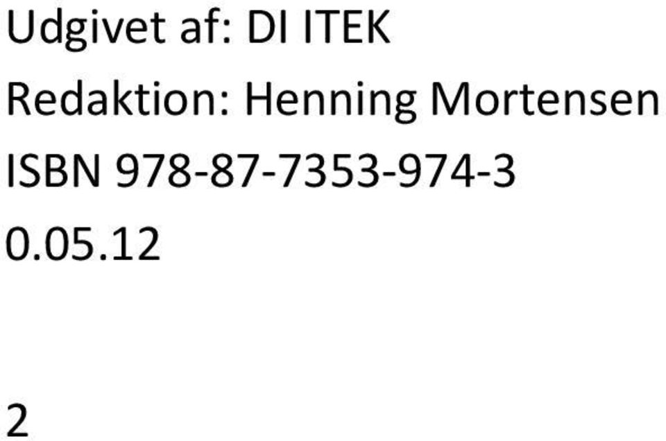 Mortensen ISBN