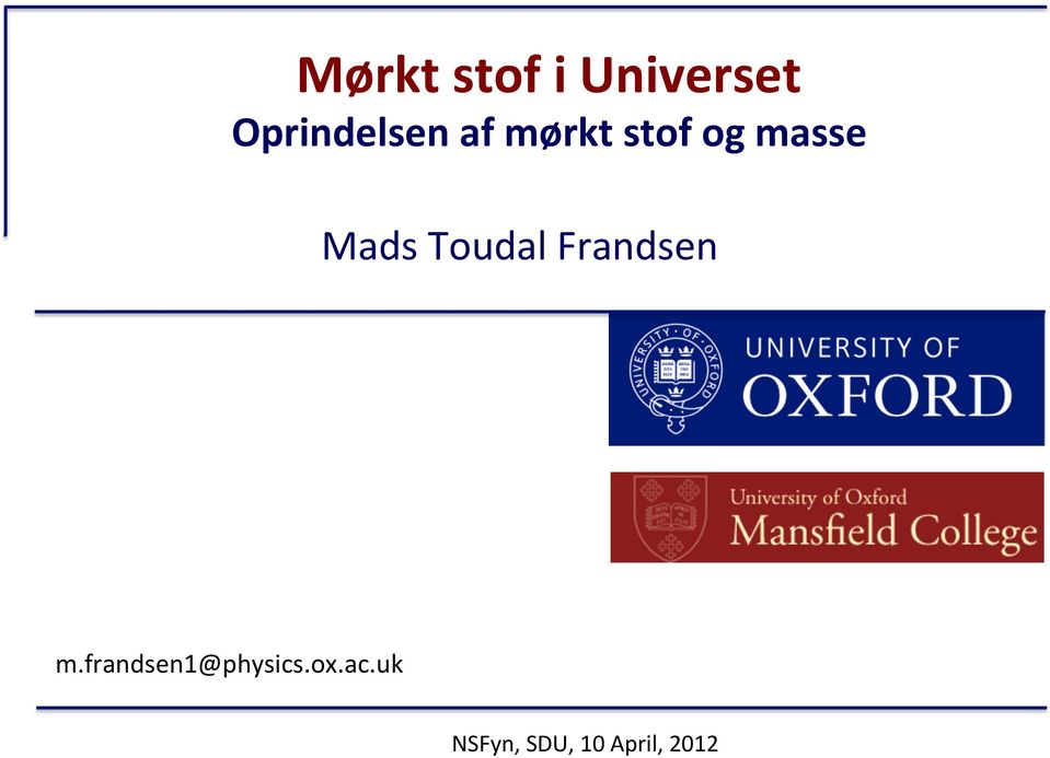 masse Mads Toudal Frandsen m.
