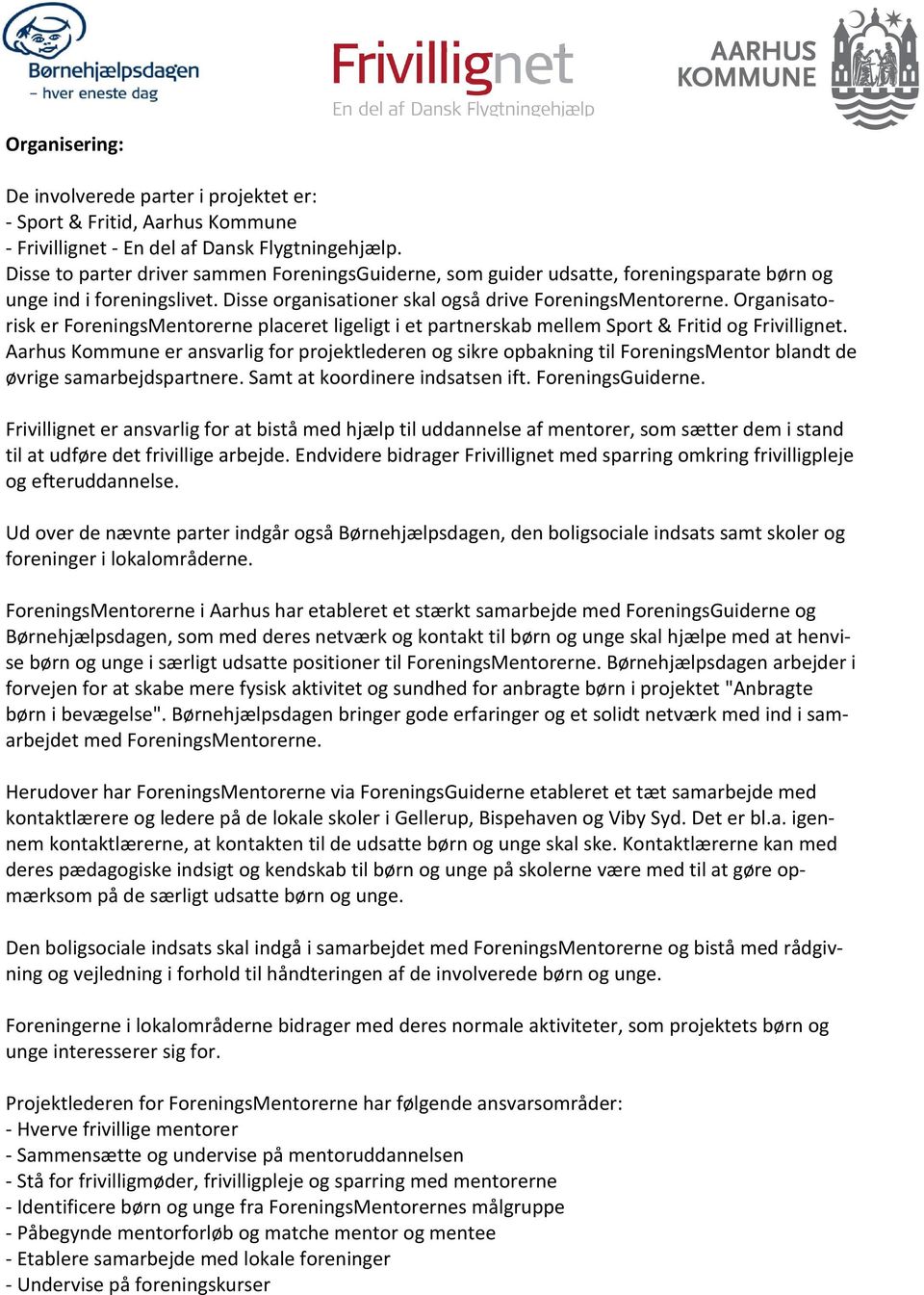 isolation skipper Vanding Projektbeskrivelse: ForeningsMentorer i Aarhus - PDF Gratis download