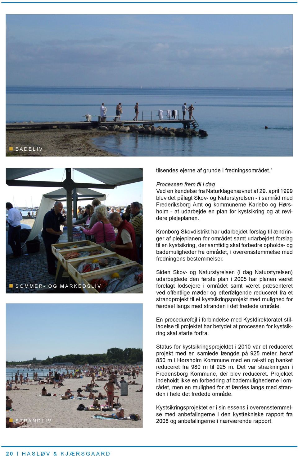 Kronborg Skovdistrikt har udarbejdet forslag til ændringer af plejeplanen for området samt udarbejdet forslag til en kystsikring, der samtidig skal forbedre opholds- og bademuligheder fra området, i