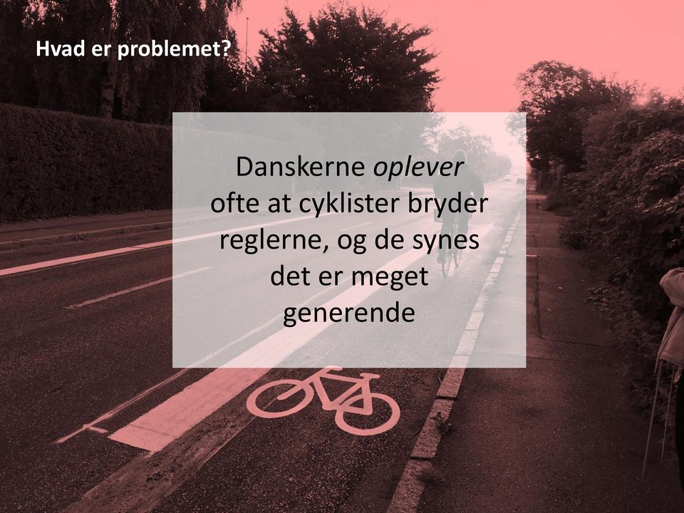 cyklister bryder reglerne,