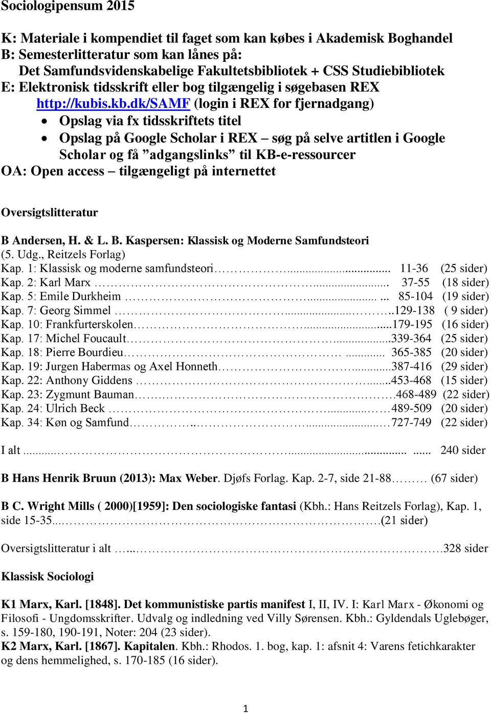 dk/samf (login i REX for fjernadgang) Opslag via fx tidsskriftets titel Opslag på Google Scholar i REX søg på selve artitlen i Google Scholar og få adgangslinks til KB-e-ressourcer OA: Open access