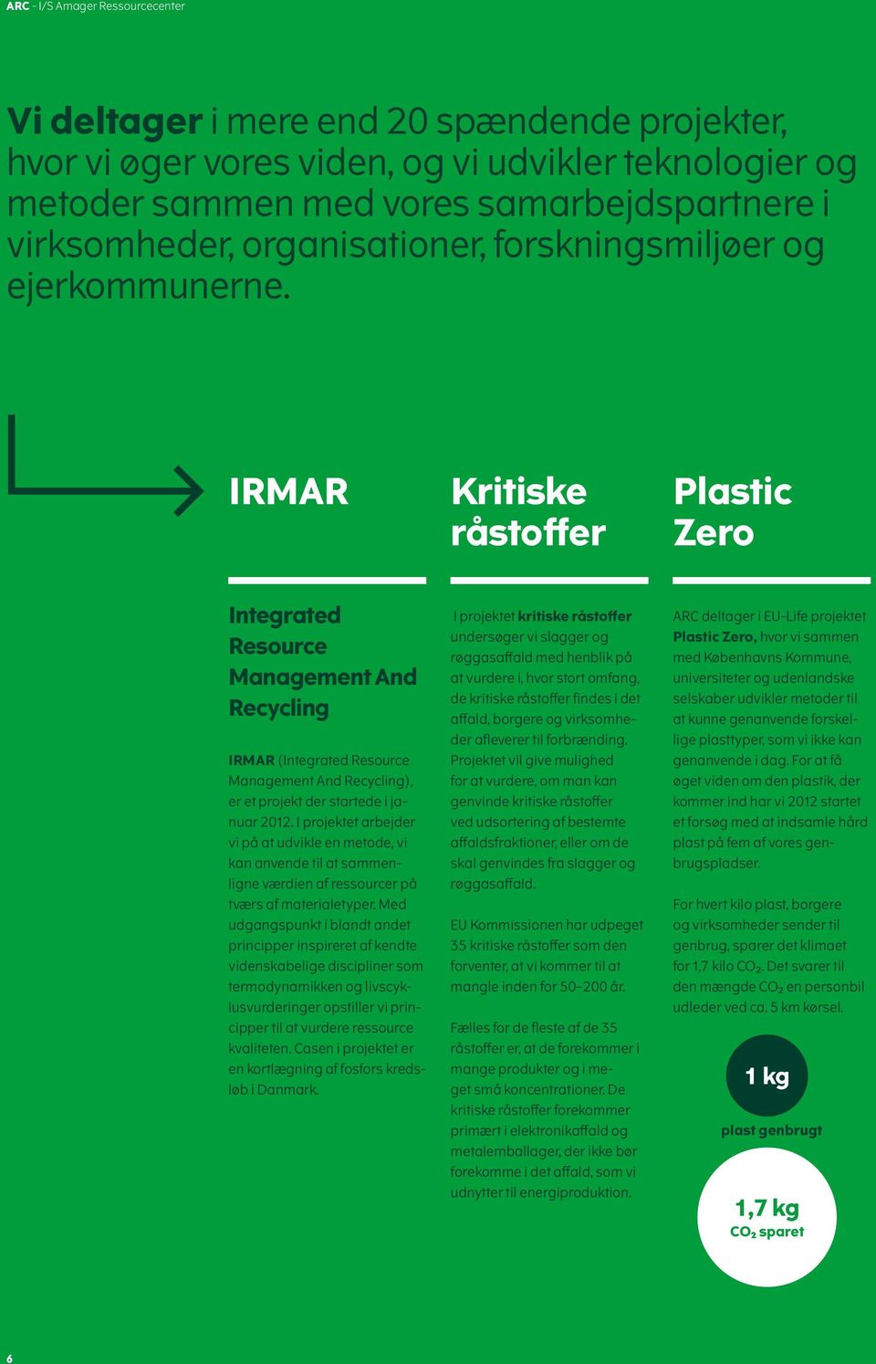 IRMAR Kritiske råstoffer Plastic Zero Integrated Resource Management And Recycling I projektet kritiske råstoffer undersøger vi slagger og røggasaffald med henblik på at vurdere i, hvor stort omfang,