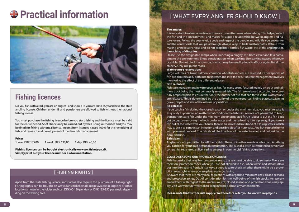 You must purchase the fishing licence before you start fishing and the licence must be valid for the entire period.