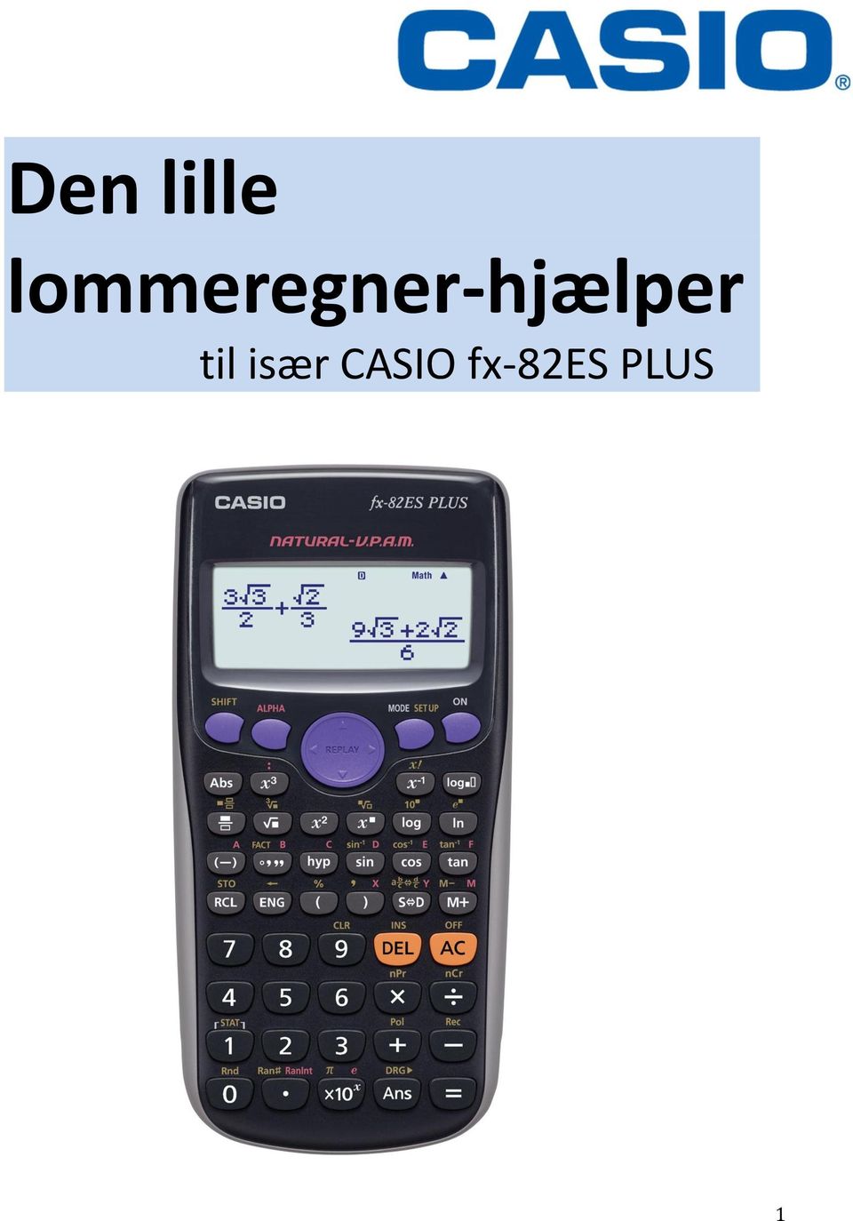 Den lille lommeregner-hjælper til især CASIO fx-82es PLUS - PDF Free  Download