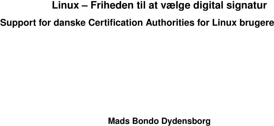 danske Certification Authorities