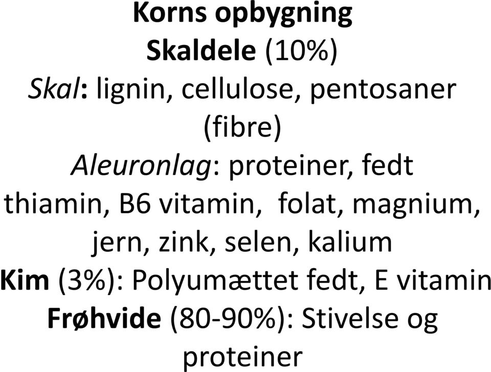 vitamin, folat, magnium, jern, zink, selen, kalium Kim (3%):