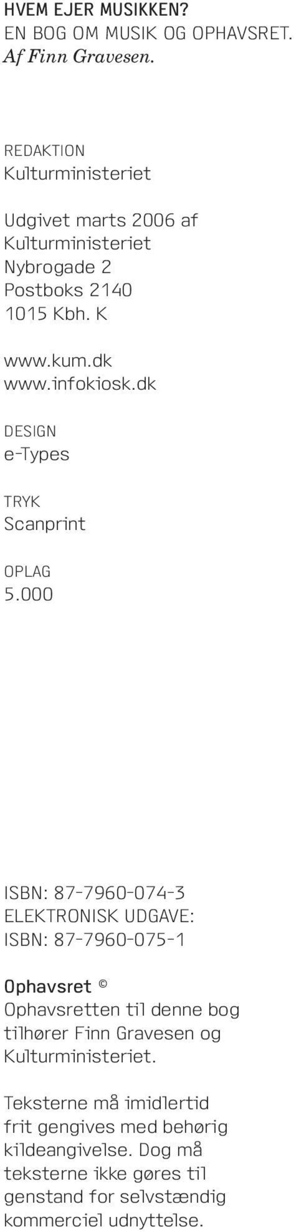 dk DESIGN e-types TRYK Scanprint OPLAG 5.