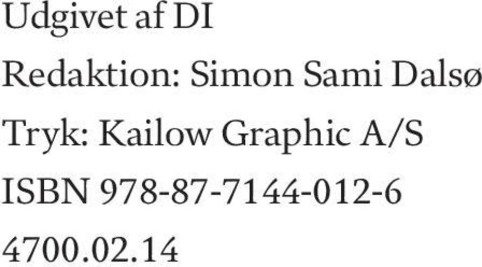 Kailow Graphic A/S ISBN
