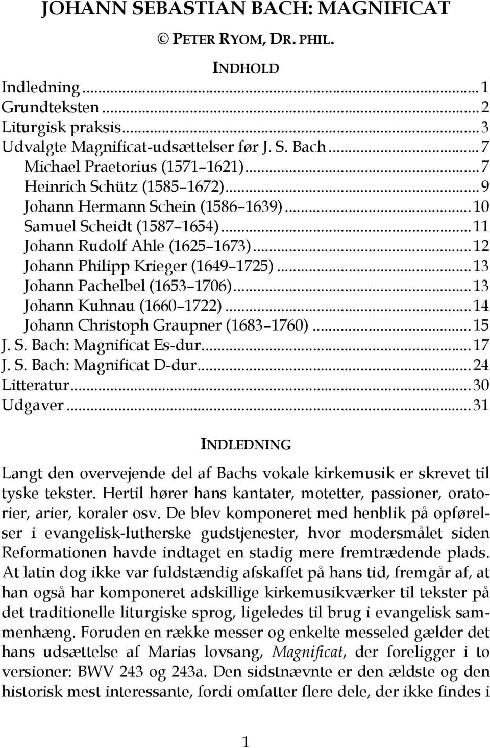 JOHANN SEBASTIAN BACH: MAGNIFICAT - PDF Gratis download