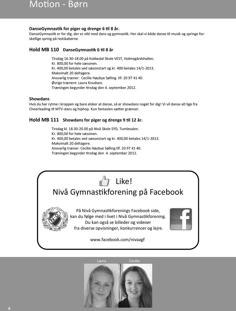Nivå Gymnastikforening Program - PDF Gratis download