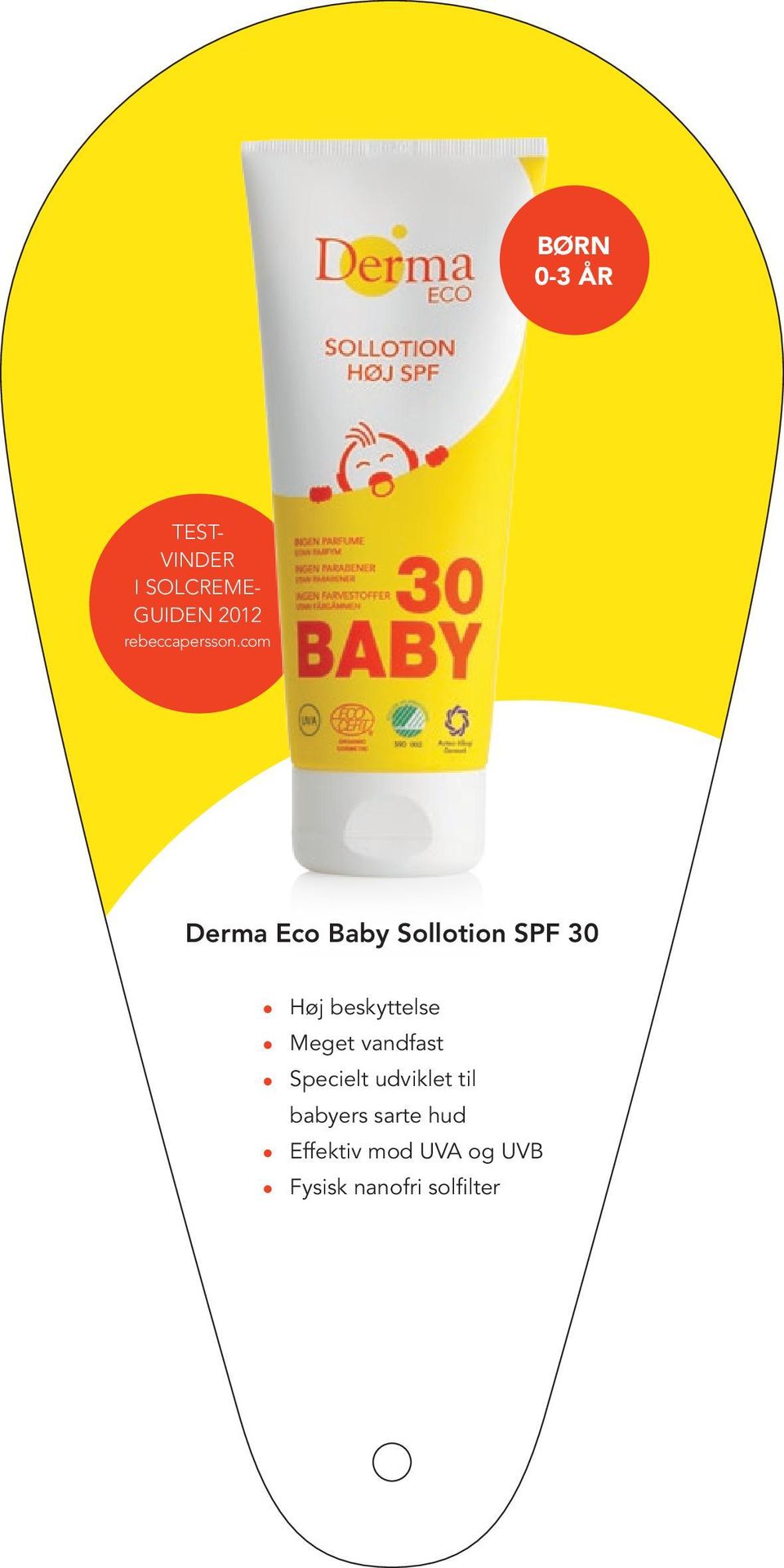 com Derma Eco Baby Sollotion SPF 30 Høj beskyttelse