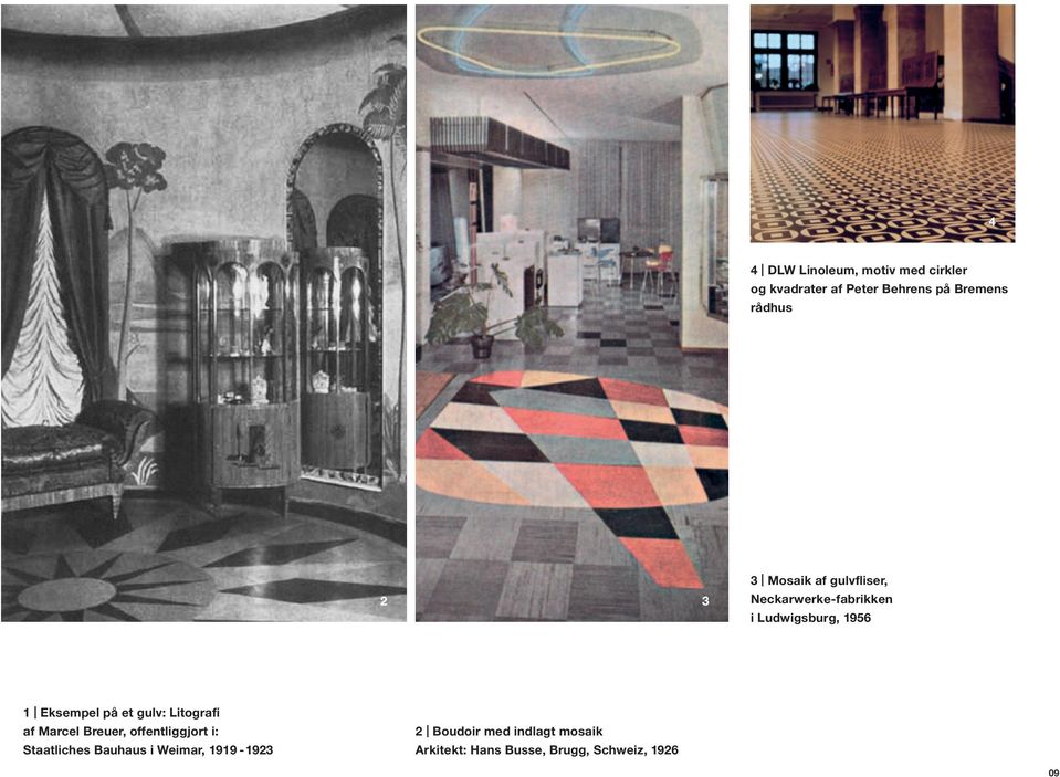 et gulv: Litografi af Marcel Breuer, offentliggjort i: Staatliches Bauhaus i Weimar,