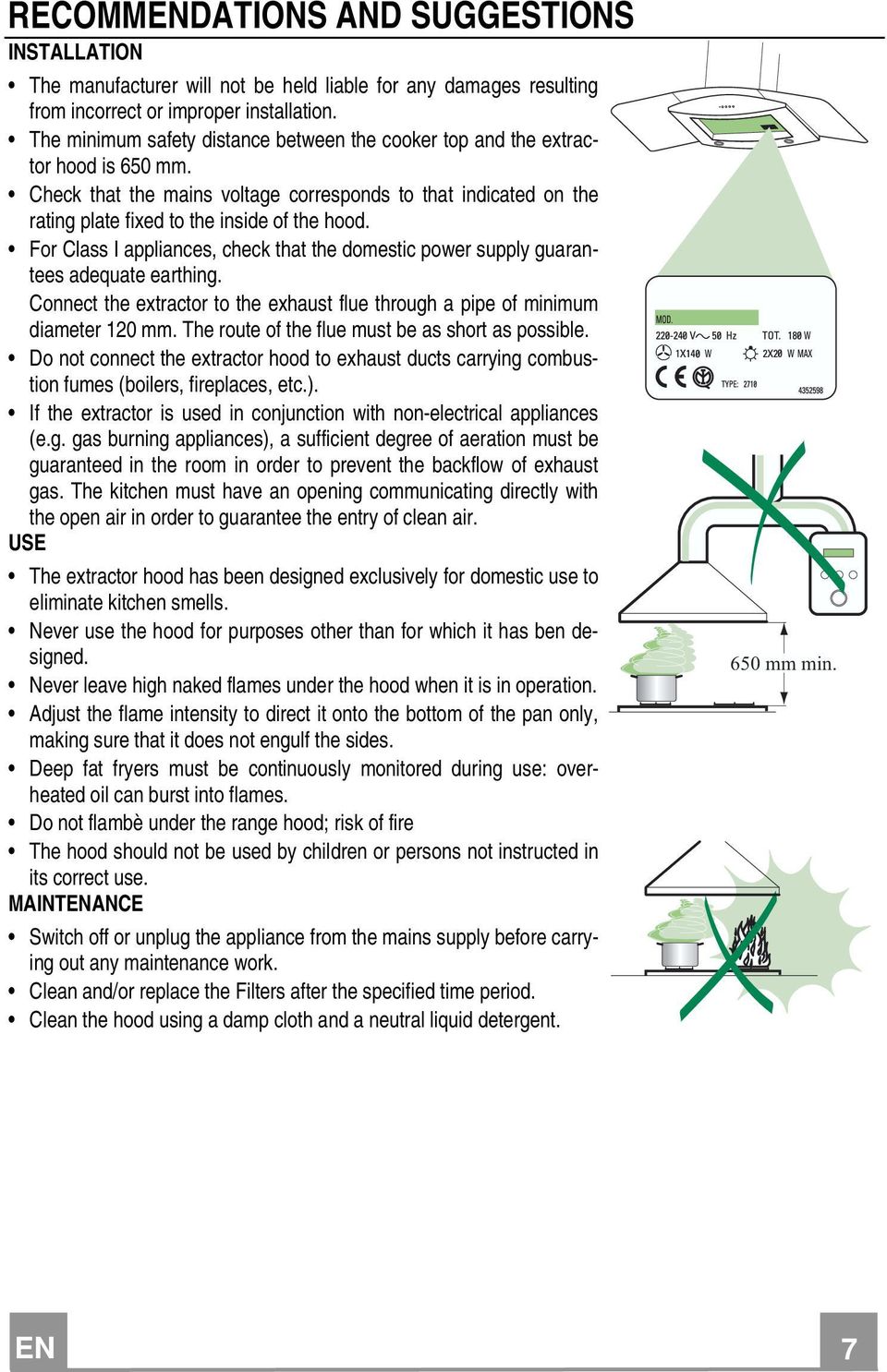 Instructions for use and installation Cooker Hood. Asennus-, käyttö- ja  hoito-opas Liesituuletin - PDF Free Download
