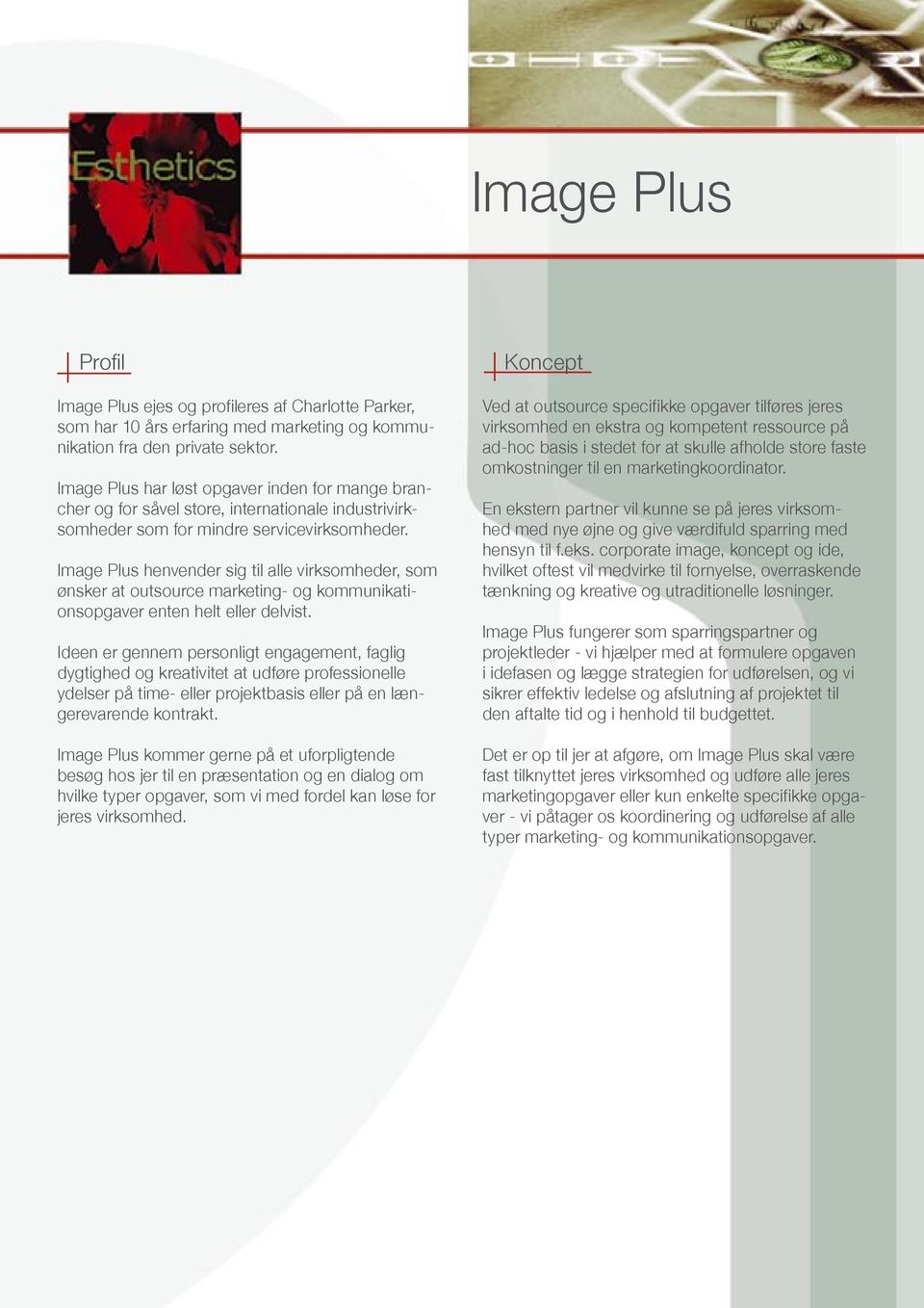 Image Plus henvender sig til alle virksomheder, som ønsker at outsource marketing- og kommunikationsopgaver enten helt eller delvist.