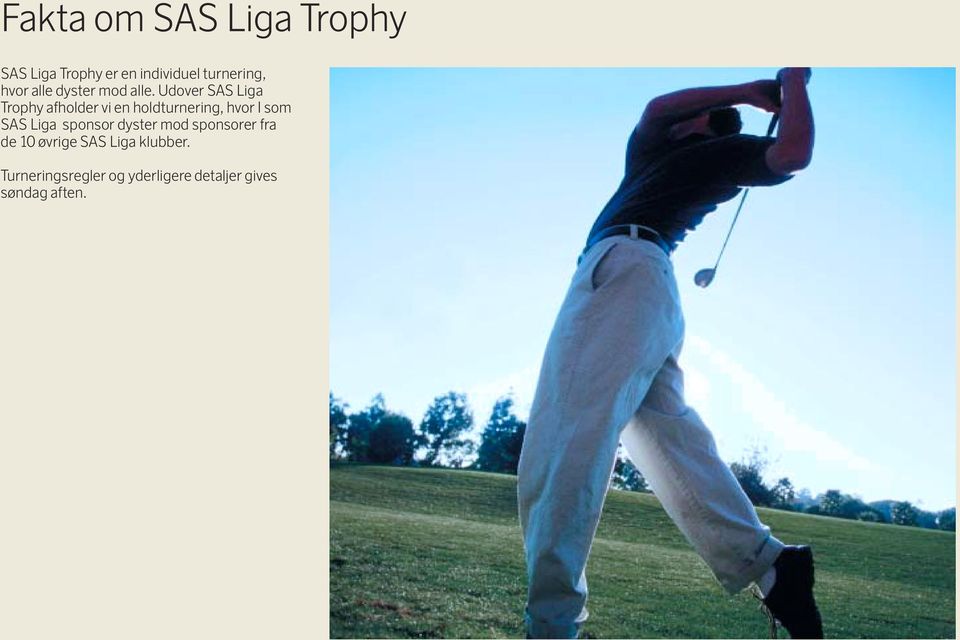 Udover SAS Liga Trophy afholder vi en holdturnering, hvor I som SAS Liga