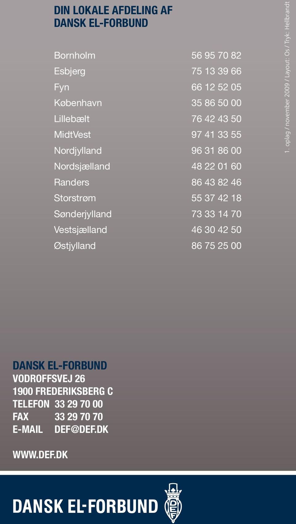 37 42 18 Sønderjylland 73 33 14 70 Vestsjælland 46 30 42 50 Østjylland 86 75 25 00 1.