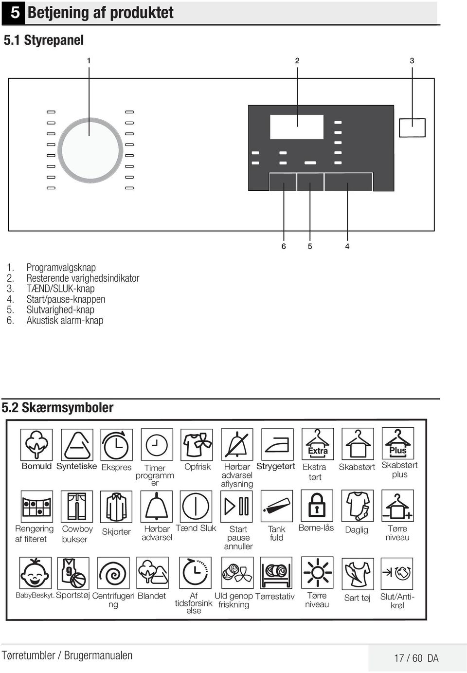 Tørretumbler Brugermanualen Trockner Bedienungsanleitung DPS 7405 GB _DA/ -  PDF Gratis download
