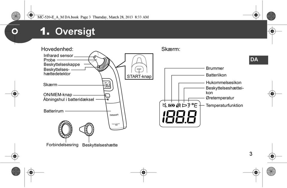 Digitalt øretermometer Model Gentle Temp 520 Brugervejledning - PDF Gratis  download