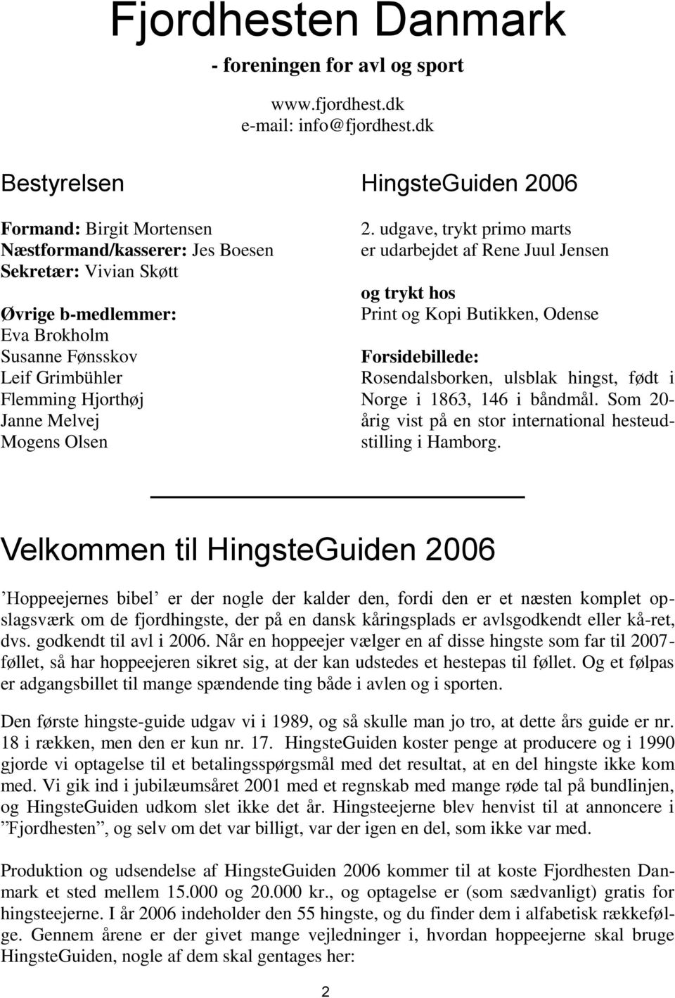 Mogens Olsen HingsteGuiden 2006 2.