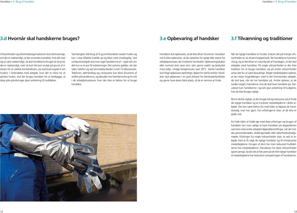 Handsker. en vejledning om brug af handsker i laboratorier og ...