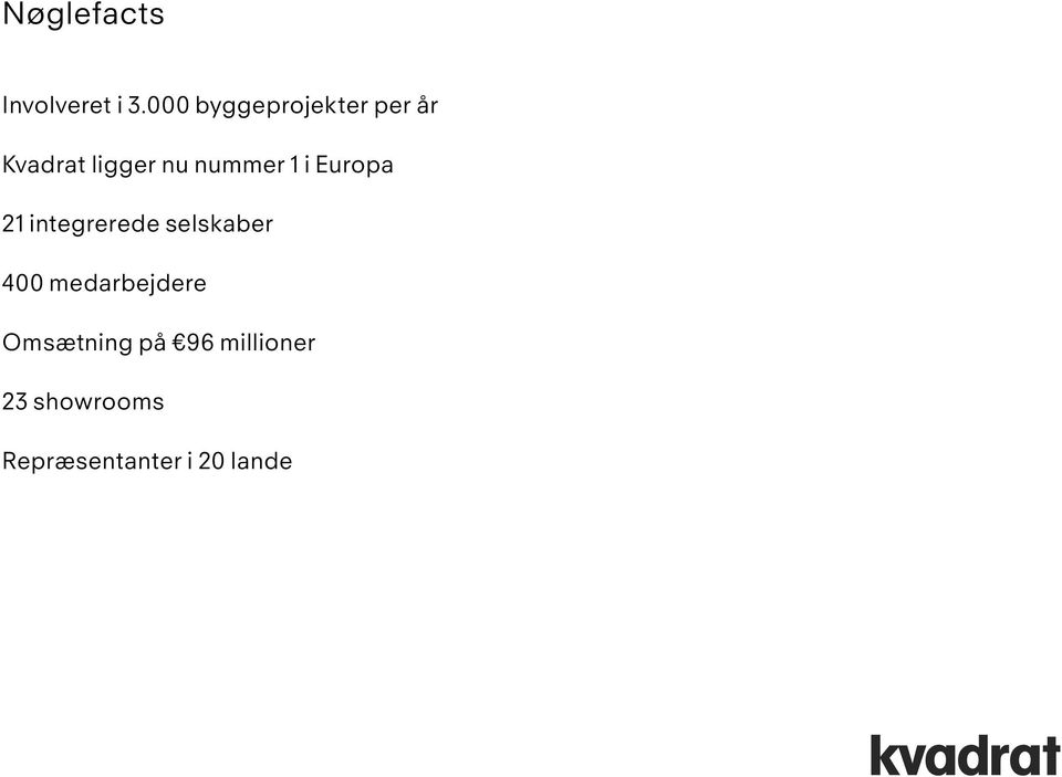 nummer 1 i Europa 21 integrerede selskaber 400