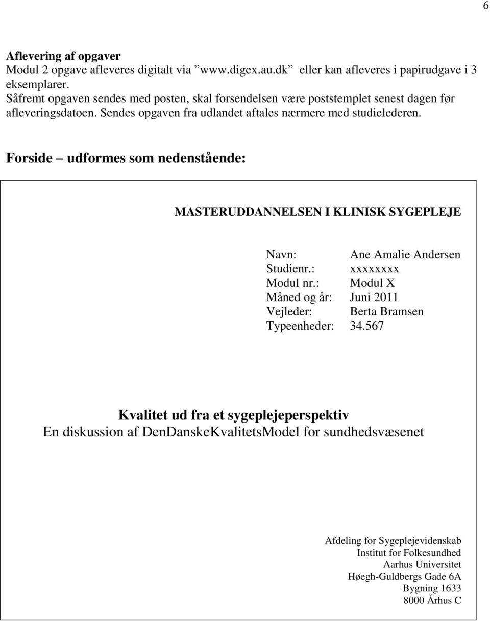 MASTERUDDANNELSEN I KLINISK SYGEPLEJE - PDF Gratis download