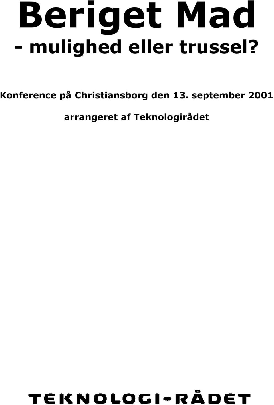 Konference på Christiansborg