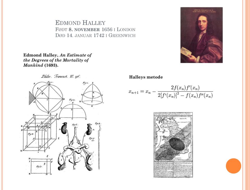 JANUAR 1742 I GREENWICH Edmond Halley, An