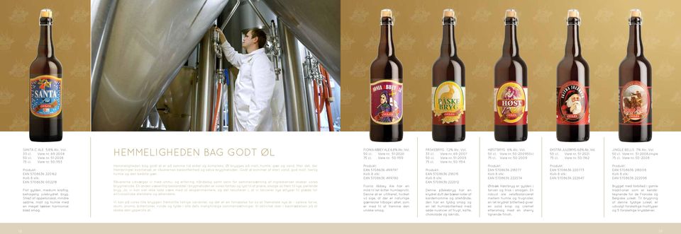 HEMMELIGHEDEN BAG GODT ØL Hemmeligheden bag godt øl er på samme tid enkel og kompleks; Øl brygges på malt, humle, gær og vand.