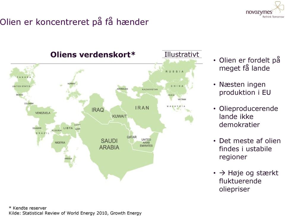 demokratier Det meste af olien findes i ustabile regioner Høje og stærkt