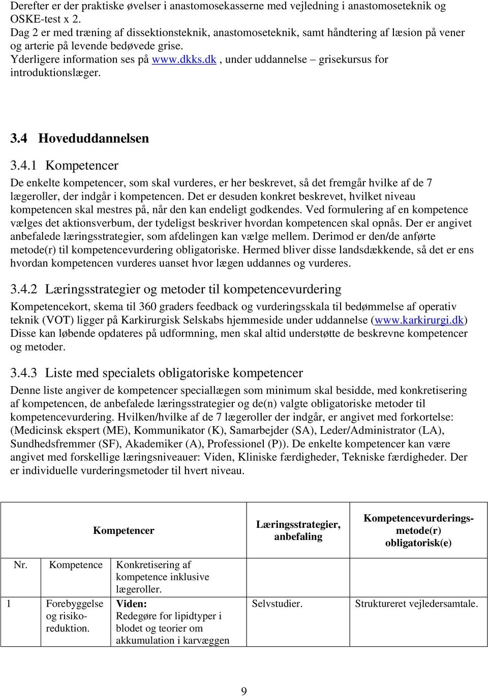 dk, under uddannelse grisekursus for introduktionslæger. 3.4 