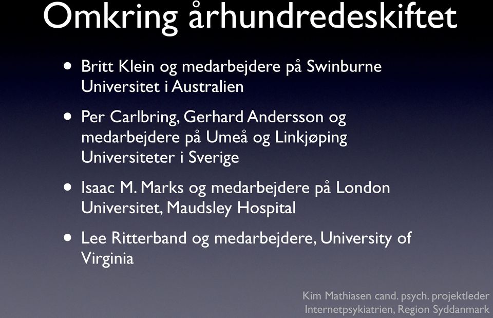 Linkjøping Universiteter i Sverige Isaac M.