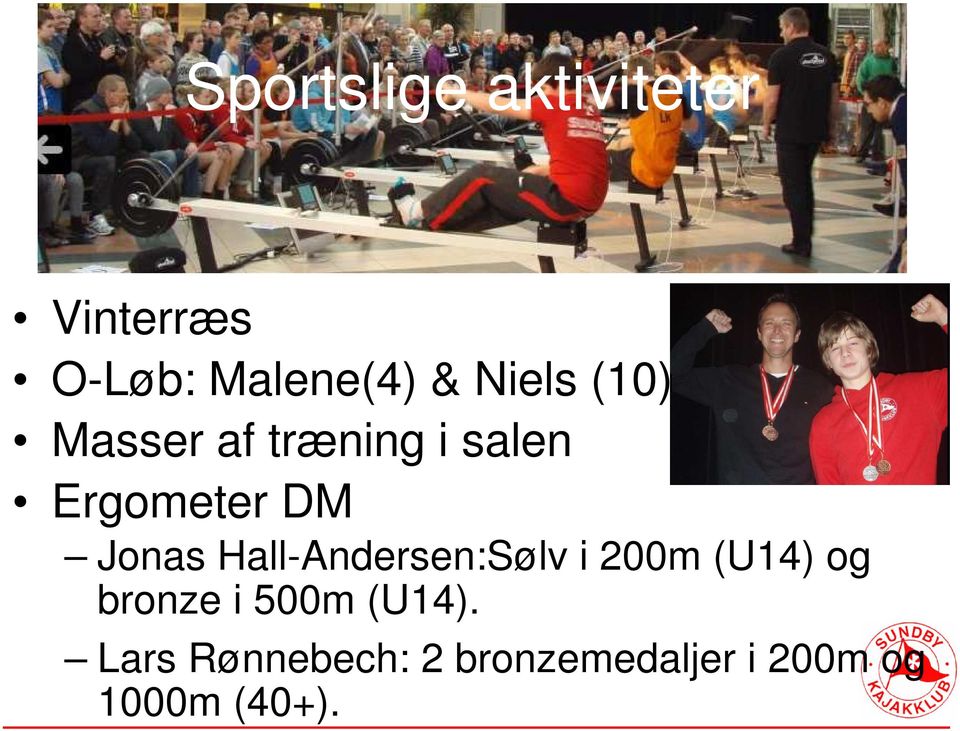 Jonas Hall-Andersen:Sølv i 200m (U14) og bronze i 500m