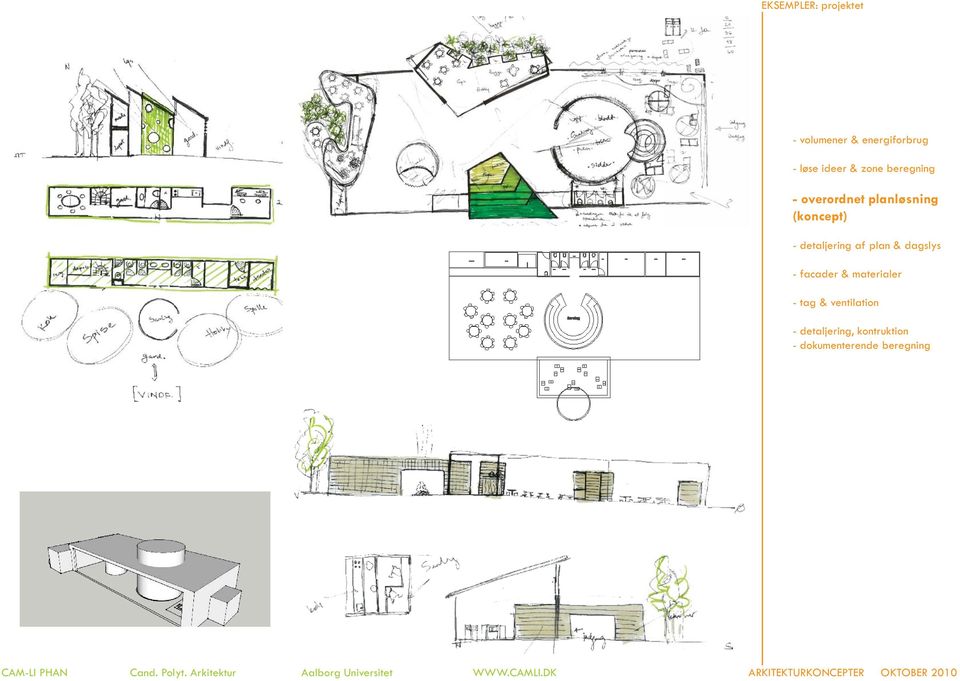 detaljering af plan & dagslys - facader & materialer -