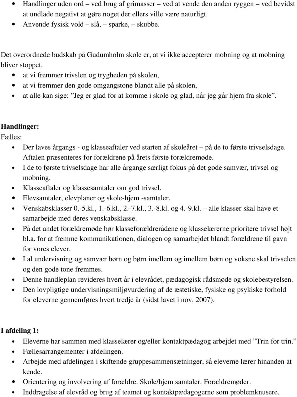 Trivselspolitik for Gudumholm skole - PDF Free Download